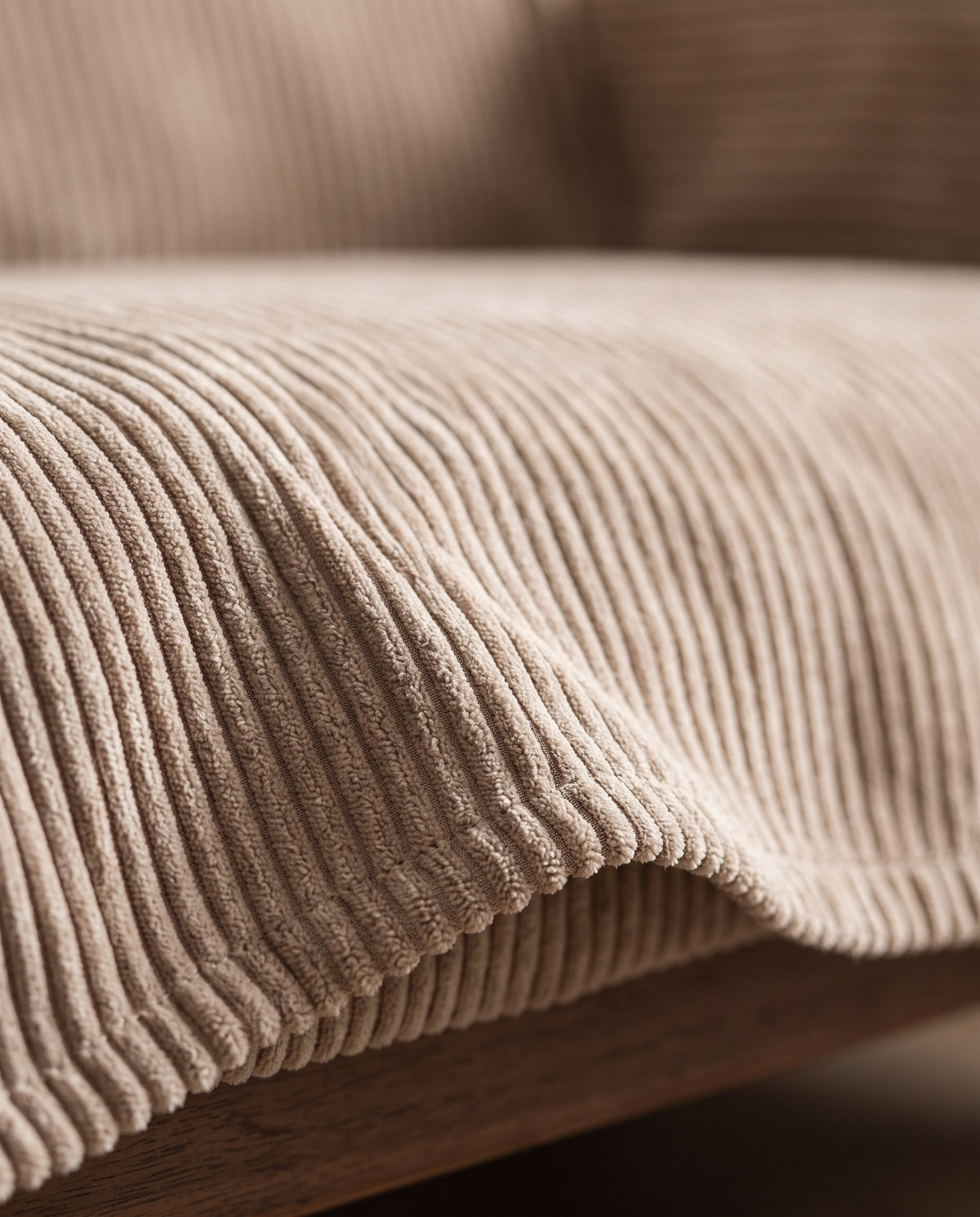 SoftWave Ribbed Chenille Nonslip Sofa Cover | Spill Resistant, 1-126in