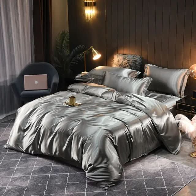 Solid Color Bedding Set in 3 or 4 Pieces, Breathable and Machine Washable, view 6