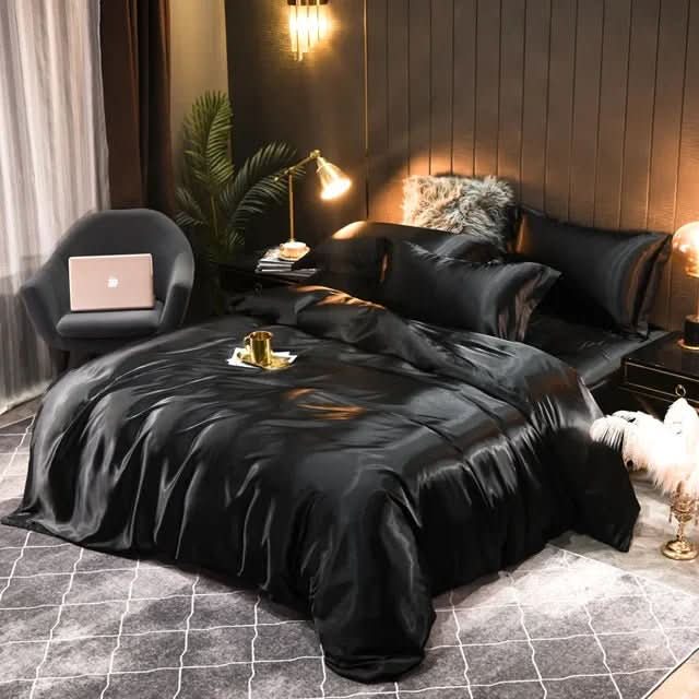 Solid Color Bedding Set in 3 or 4 Pieces, Breathable and Machine Washable, view 11