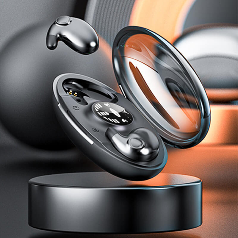 Wireless Sleep Earbuds for Side Sleepers - Mini Bluetooth 5.3 Flat Headphones, 24-Hour Playtime, Lightweight 2.3g, Black (4)