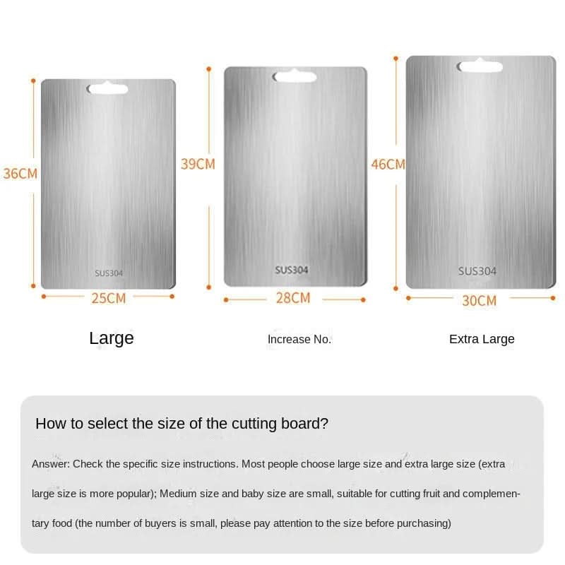 Stainless Steel Cutting Board, 0.05 in Thick, Non Porous, in Three Sizes, view 5
