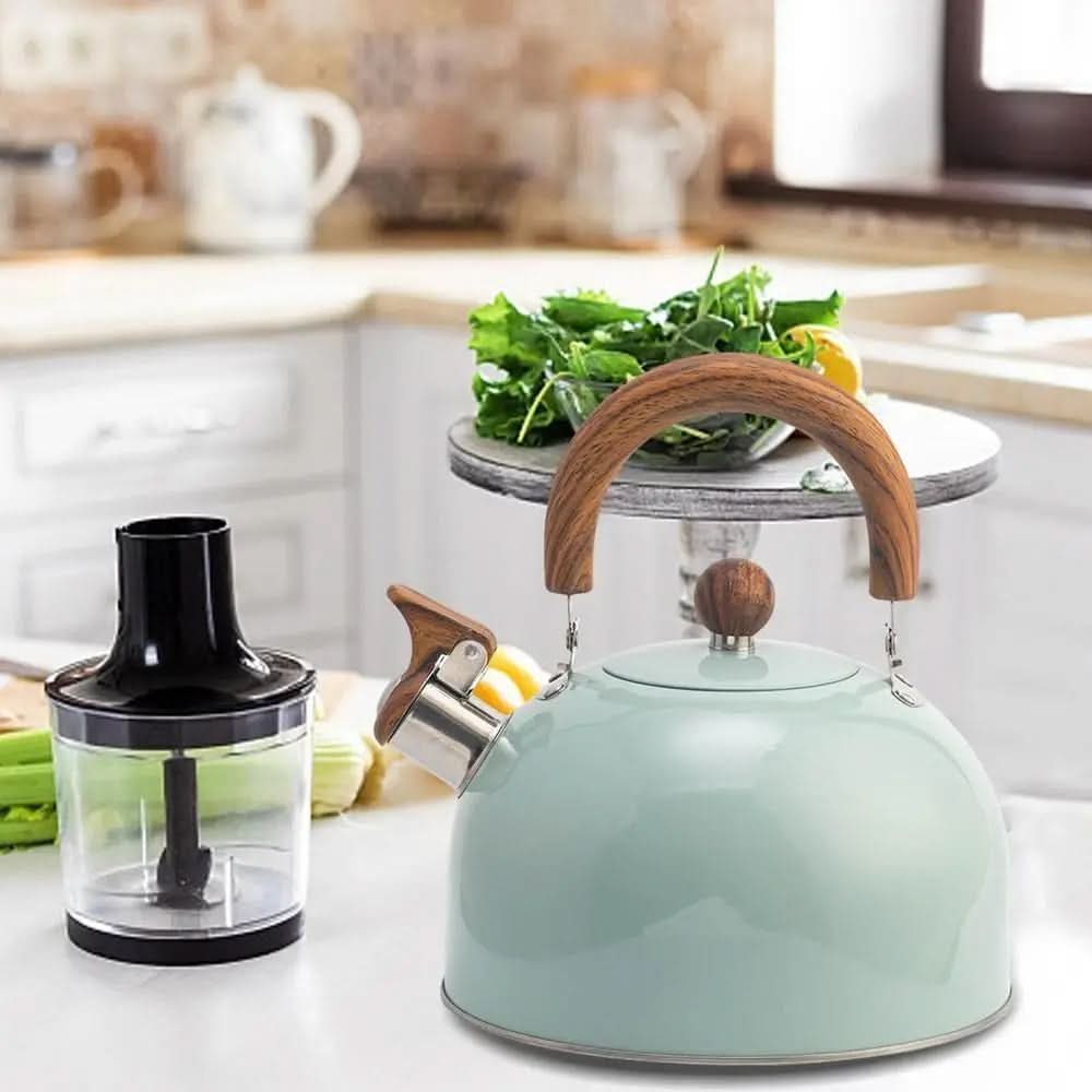 Stainless Steel Whistling Tea Kettle, 3 Liter (101 fl oz) for All Stovetops, view 3