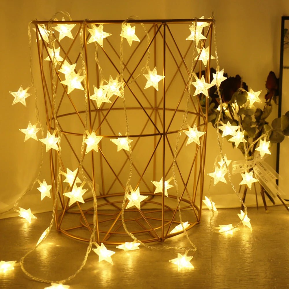 Star LED String Lights in Four Lengths, Battery, USB or Plug In, view 1