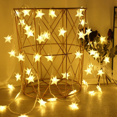 Star LED String Lights in Four Lengths, Battery, USB or Plug In, view 1