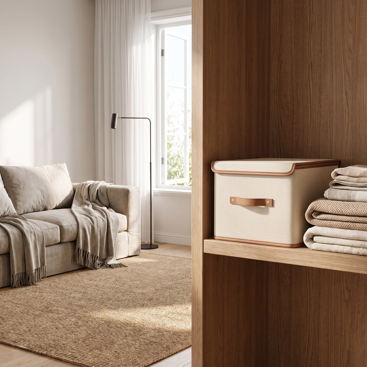 Foldable Storage Box with Lid | Handles, 4 Sizes