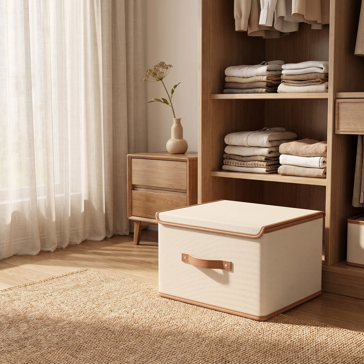 Foldable Storage Box with Lid | Handles, 4 Sizes