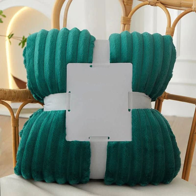 Striped Flannel Fleece Blanket in Three Sizes up to 79 x 91 in, view 6
