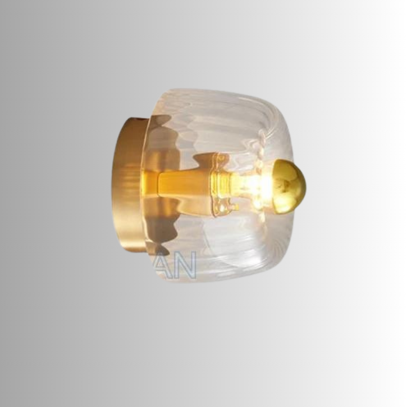 Glass Globe Wall Sconce - Frosted Glass Shade with Metal Base, Mid-Century Modern Wall Lamp for Bedroom, Living Room, Hallway (10)