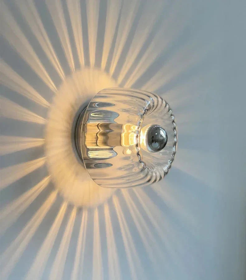 Glass Globe Wall Sconce - Frosted Glass Shade with Metal Base, Mid-Century Modern Wall Lamp for Bedroom, Living Room, Hallway (11)