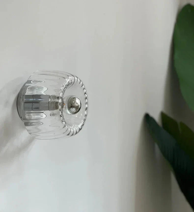 Glass Globe Wall Sconce - Frosted Glass Shade with Metal Base, Mid-Century Modern Wall Lamp for Bedroom, Living Room, Hallway (5)