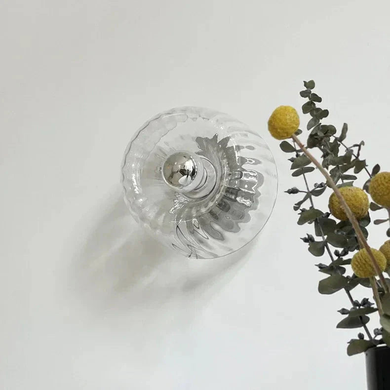 Glass Globe Wall Sconce - Frosted Glass Shade with Metal Base, Mid-Century Modern Wall Lamp for Bedroom, Living Room, Hallway (6)