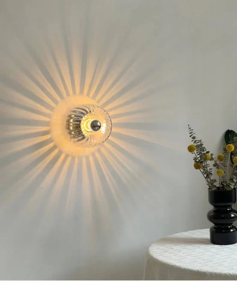 Glass Globe Wall Sconce - Frosted Glass Shade with Metal Base, Mid-Century Modern Wall Lamp for Bedroom, Living Room, Hallway (7)