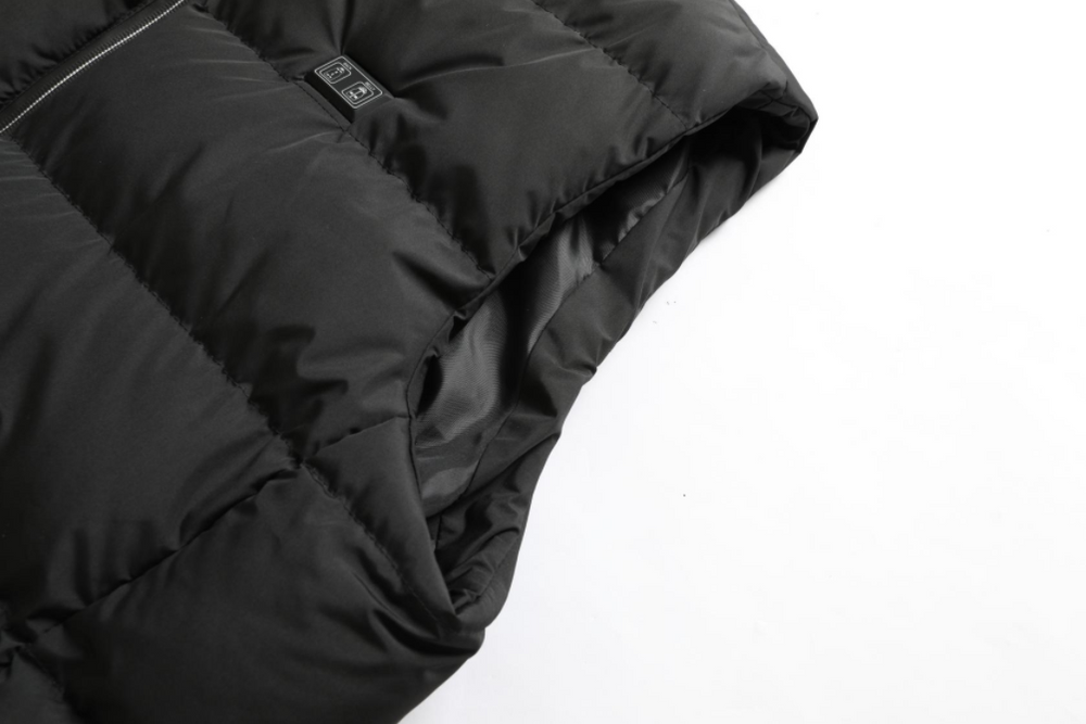 Heated Vest - 15 Heating Zones, Dual Zone Control USB Electric Body Warmer for Men and Women, Black (19)