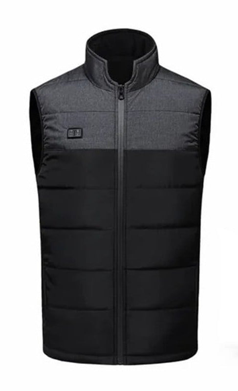 Heated Vest - 15 Heating Zones, Dual Zone Control USB Electric Body Warmer for Men and Women, Black (4)