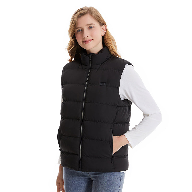 Heated Vest - 15 Heating Zones, Dual Zone Control USB Electric Body Warmer for Men and Women, Black (11)