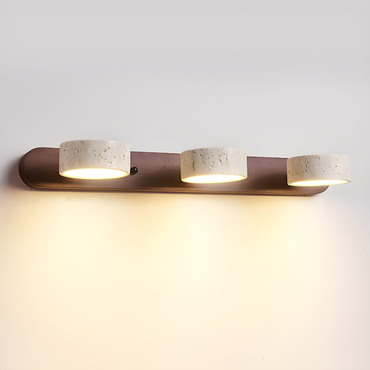 Travertine and Wood LED Wall Sconce with Indirect Up and Down Light, view 10