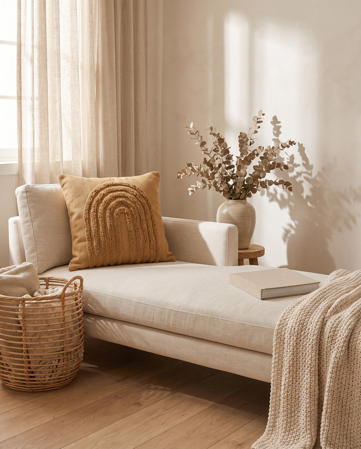Tufted Arch Cushion Cover | Hidden Zipper, 18in