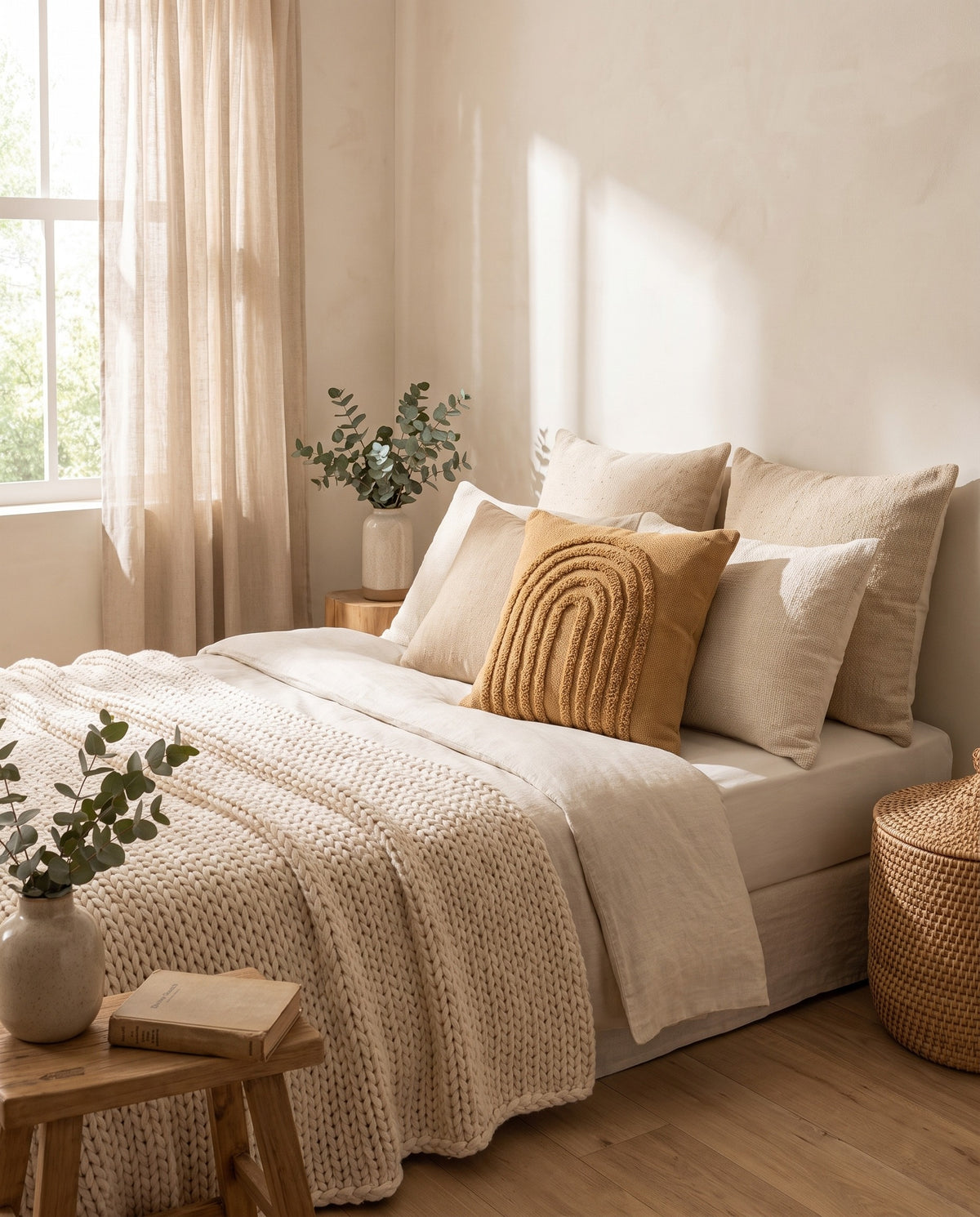 Tufted Arch Cushion Cover | Hidden Zipper, 18in