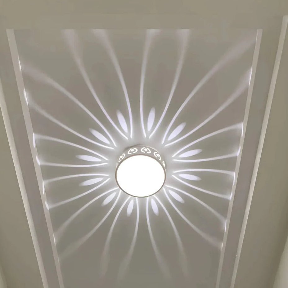 Ultra Slim LED Ceiling Light in Acrylic and Wrought Iron, Approx. 5.9 x 2.0 in, view 7