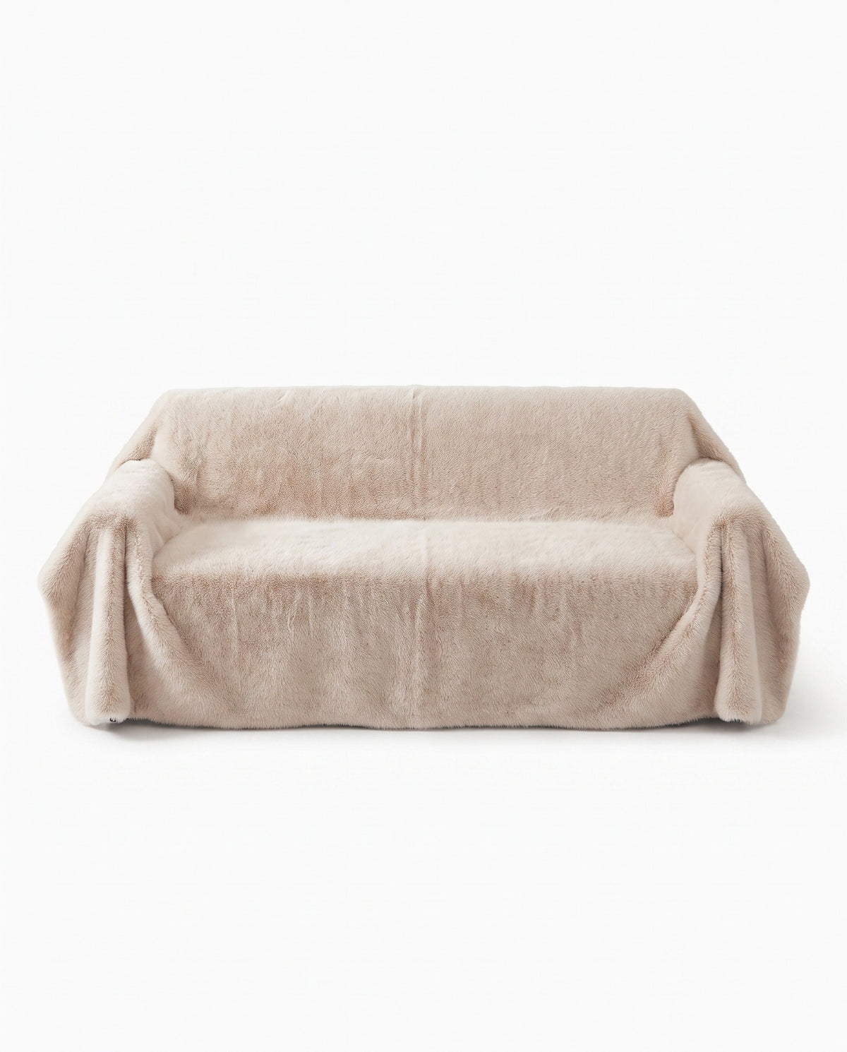 Ultra-Soft Scandinavian Fluffy Sofa Cover | Non-Slip Backing, 1-118in