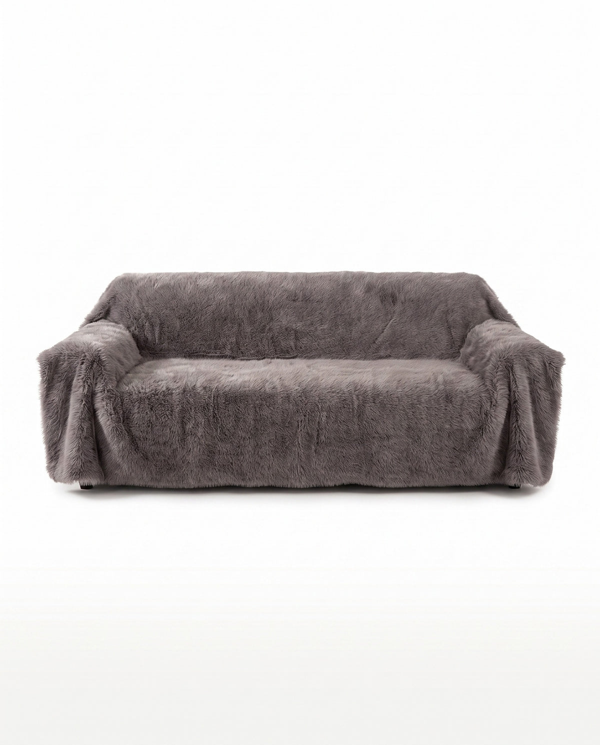 Ultra-Soft Scandinavian Fluffy Sofa Cover | Non-Slip Backing, 1-118in