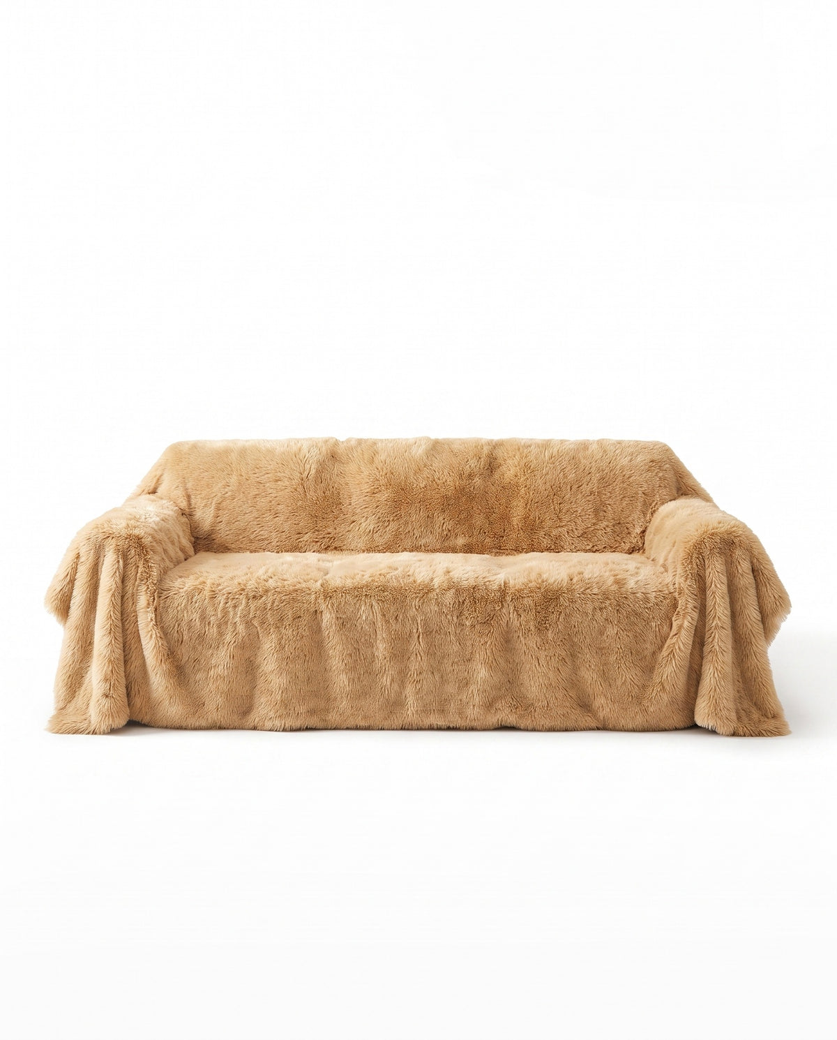 Ultra-Soft Scandinavian Fluffy Sofa Cover | Non-Slip Backing, 1-118in