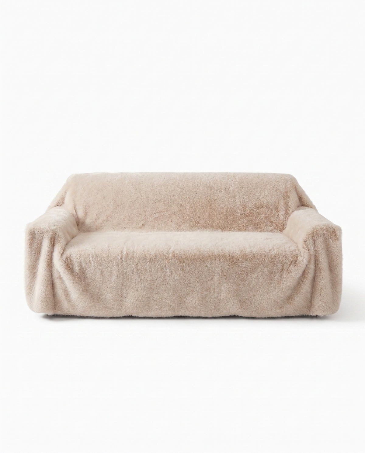 Ultra-Soft Scandinavian Fluffy Sofa Cover | Non-Slip Backing, 1-118in