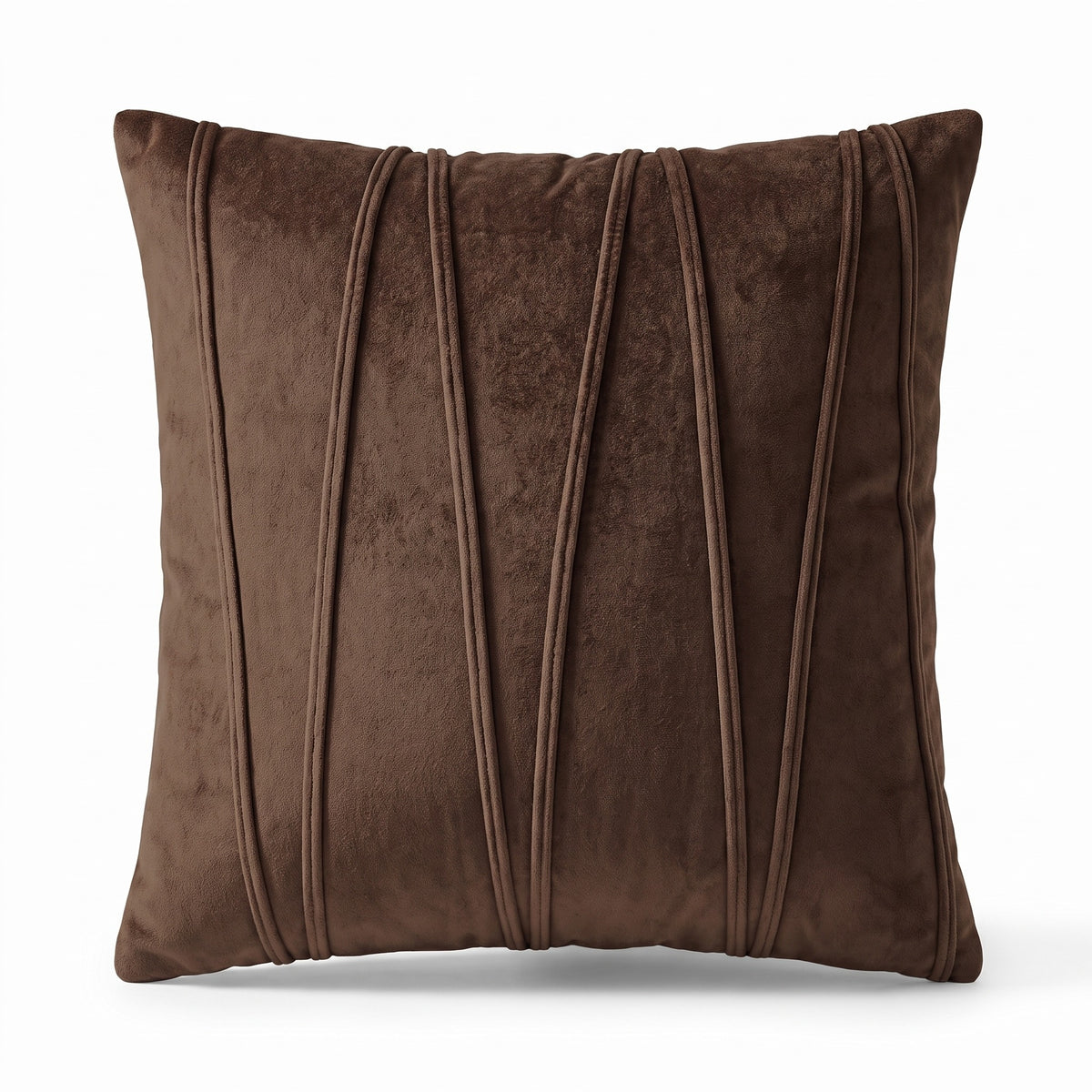 Wave Line Velvet Cushion Cover | Minimalist, 18in