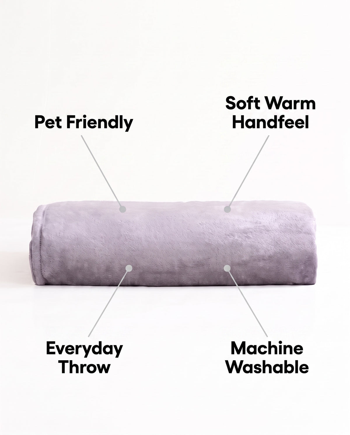 Velvet Flannel Blanket | Pet Friendly, 90-107in
