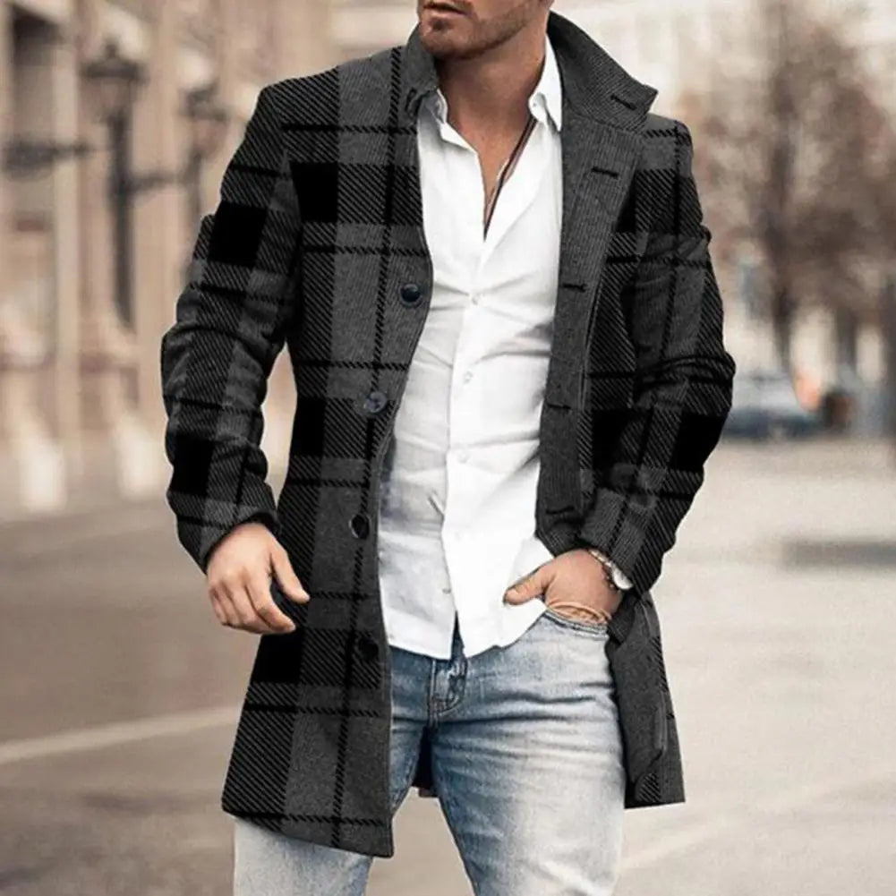 Man wearing a gray transitional jacket over a casual outfit
