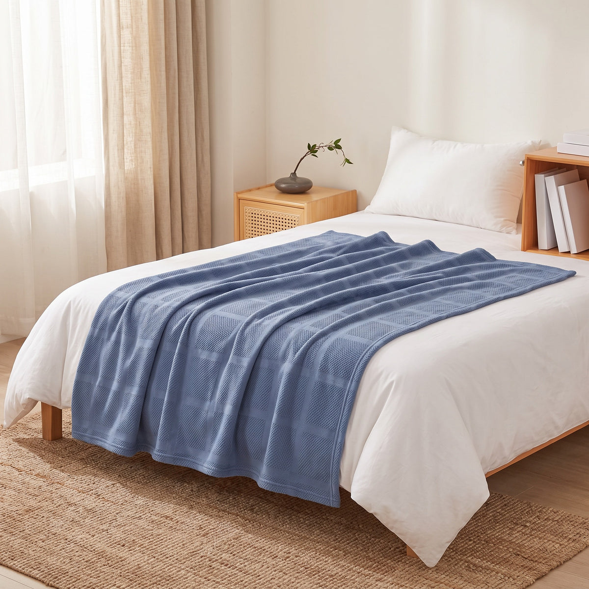 Waffle Fleece Throw | Hypoallergenic, 39-91in