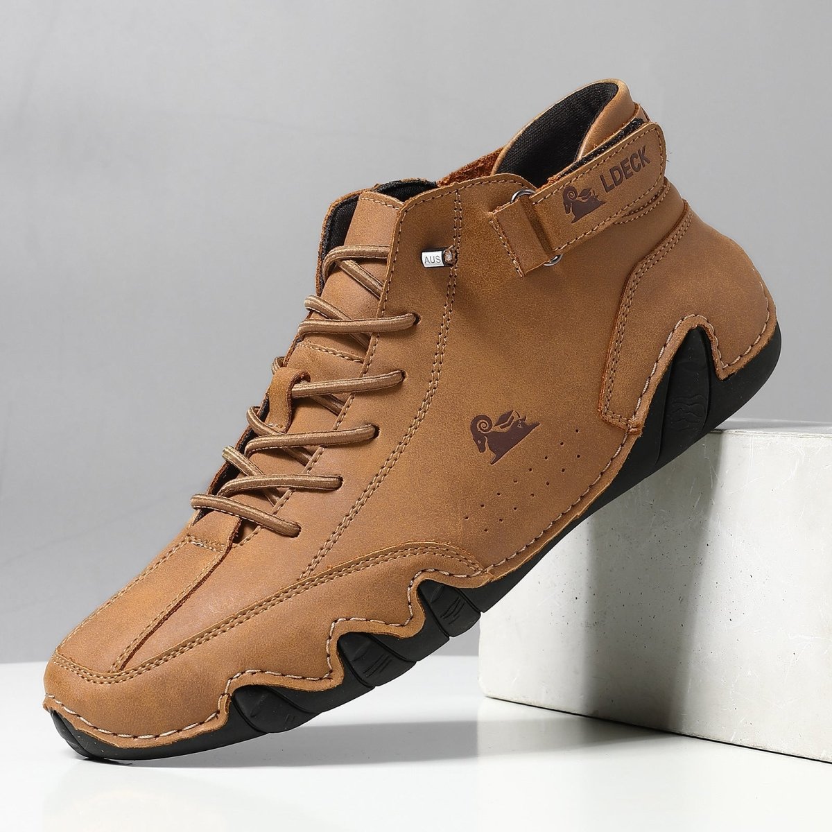 Waterproof Leather Shoes with Supportive Footbed and Non Slip Outsole, view 6