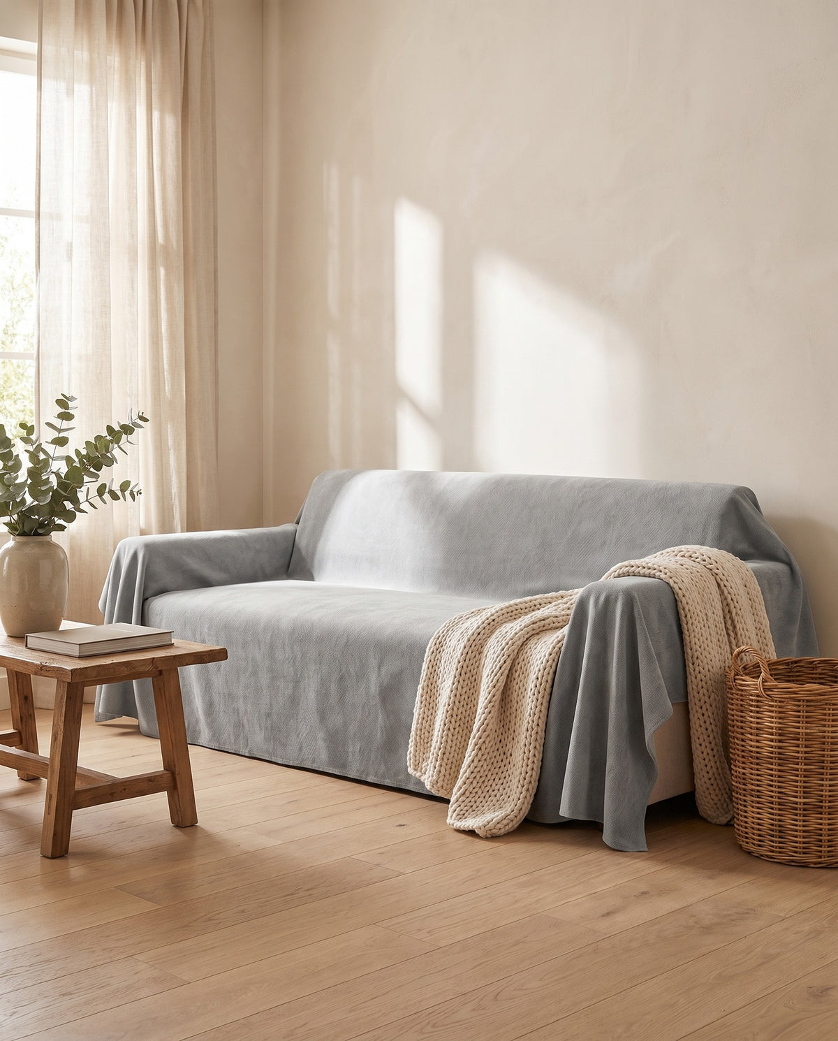 Spill-Resistant Non-Slip Sofa Cover | Waterproof, 71-165in