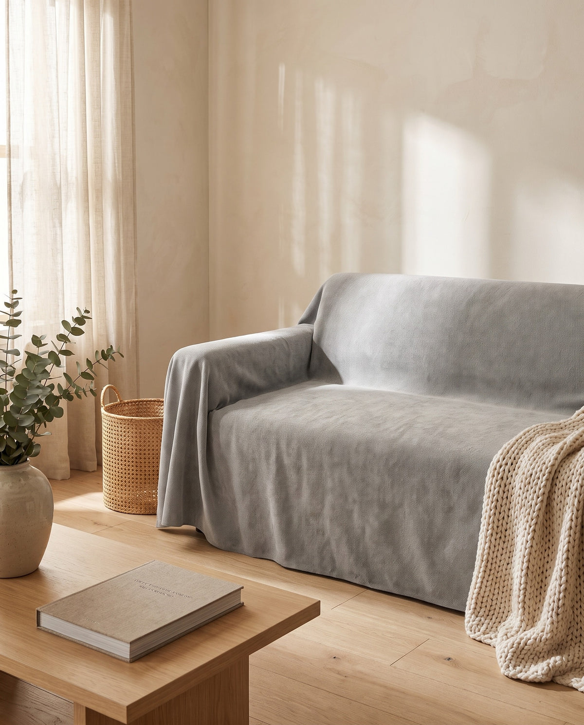 Spill-Resistant Non-Slip Sofa Cover | Waterproof, 71-165in