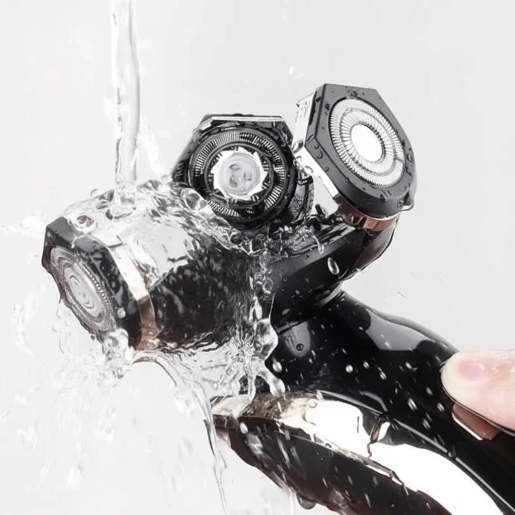 Waterproof Rechargeable Electric Shaver, Basic or Deluxe Set, view 2