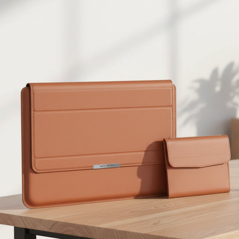 Waterproof Shockproof Laptop Sleeve with Palm Rest That Doubles as a Stand, view 1