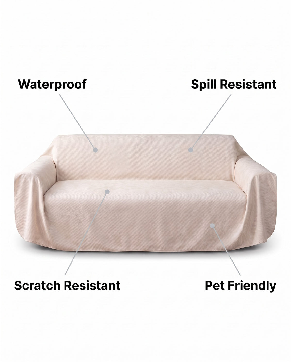 Spill-Resistant Sofa Cover for Dog & Cats | Waterproof