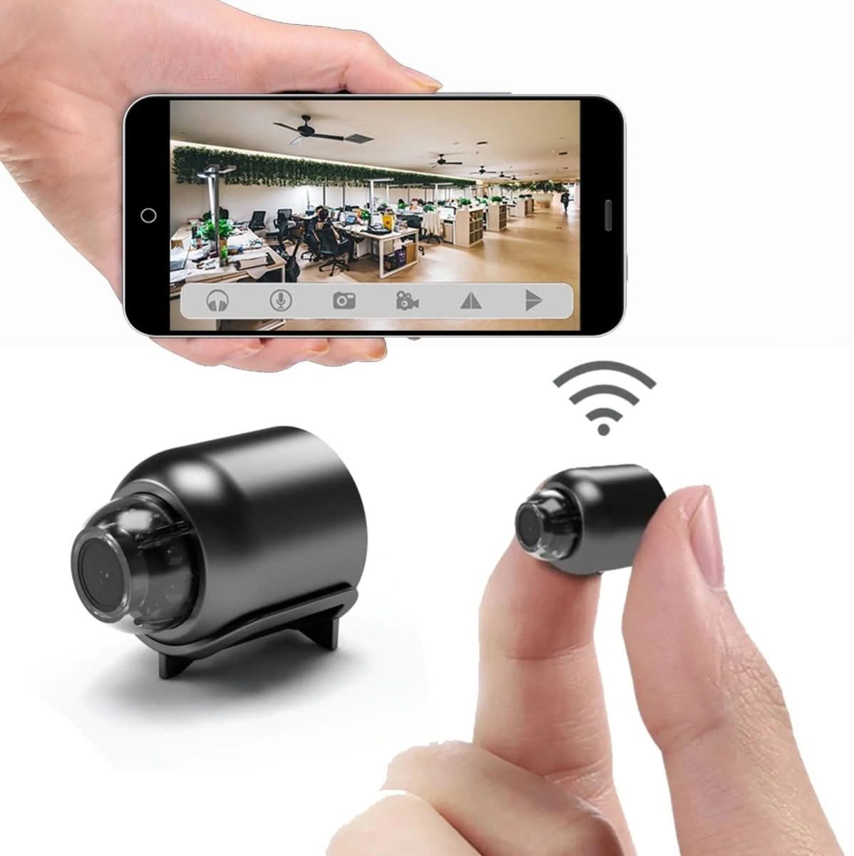 Wireless 1080p Mini Camera with Enhanced Infrared Night Vision, with or without SD Card, view 2