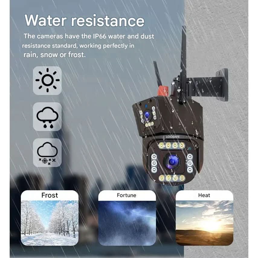 Wireless 4K Solar Security Camera with Dual Lens and Night Vision, view 7