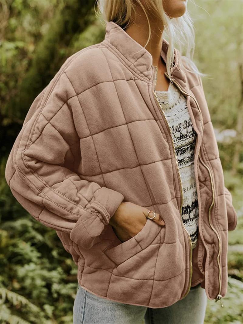 Women's Lightweight Quilted Jacket with Full Zip and Slim Fit, view 5