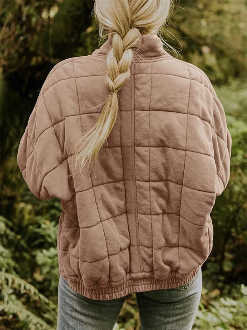Women's Lightweight Quilted Jacket with Full Zip and Slim Fit, view 10