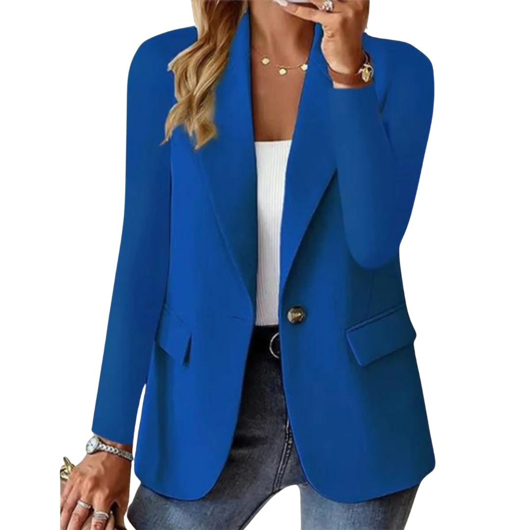 Women's Notch Lapel Blazer with Flap Pockets in 7 Colors, view 5