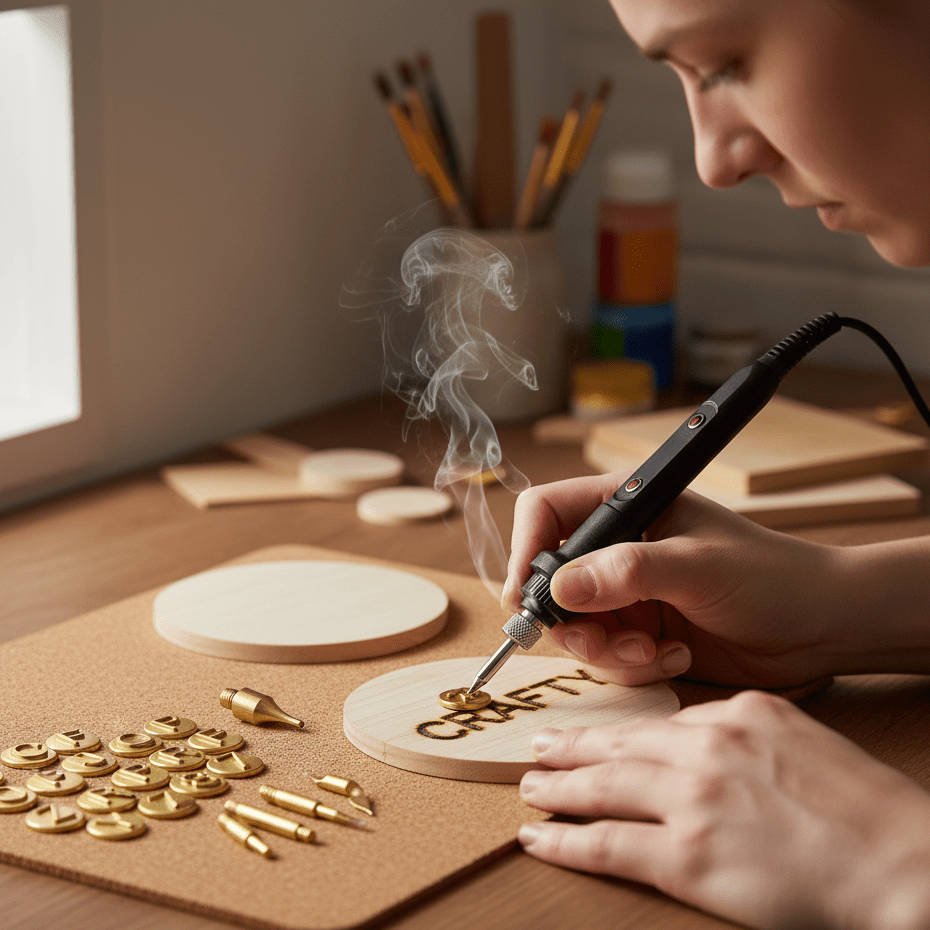 Wood Burning Pen Kit with Adjustable Temperature, Tips and Stencils, view 1
