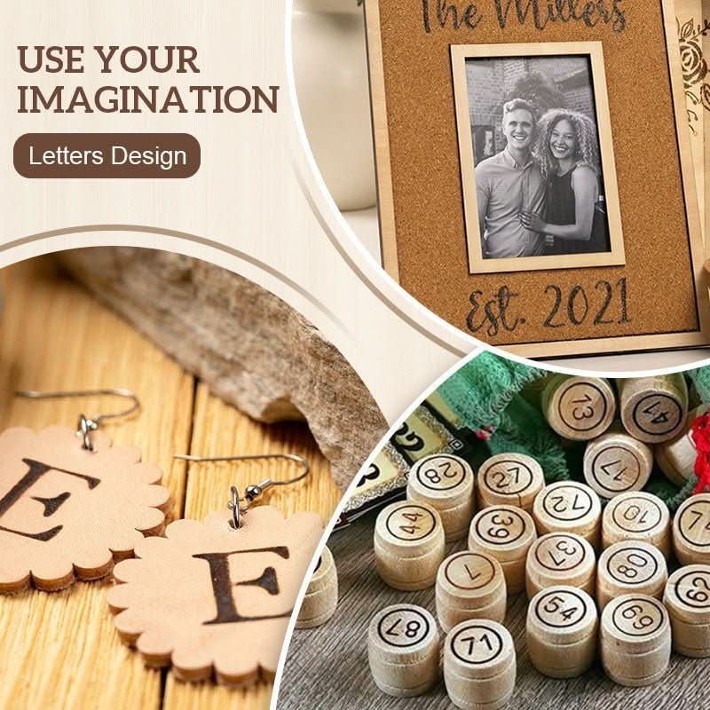 Wood Burning Pen Kit with Adjustable Temperature, Tips and Stencils, view 4