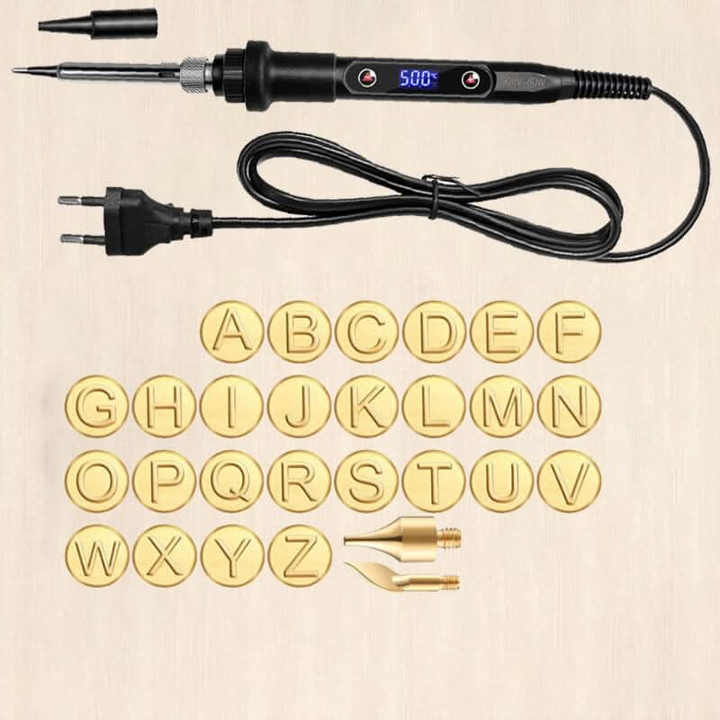 Wood Burning Pen Kit with Adjustable Temperature, Tips and Stencils, view 6
