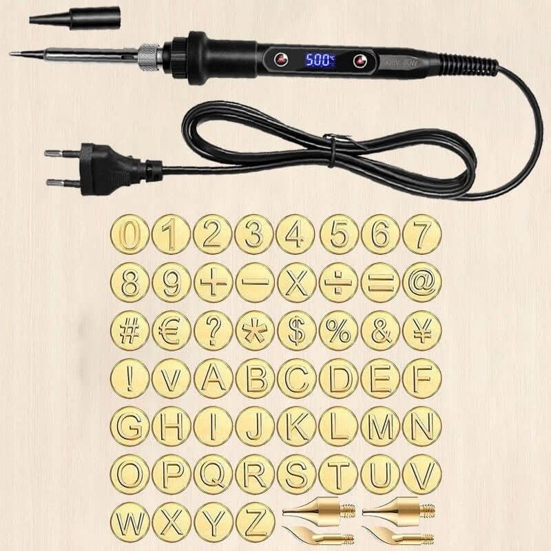 Wood Burning Pen Kit with Adjustable Temperature, Tips and Stencils, view 7