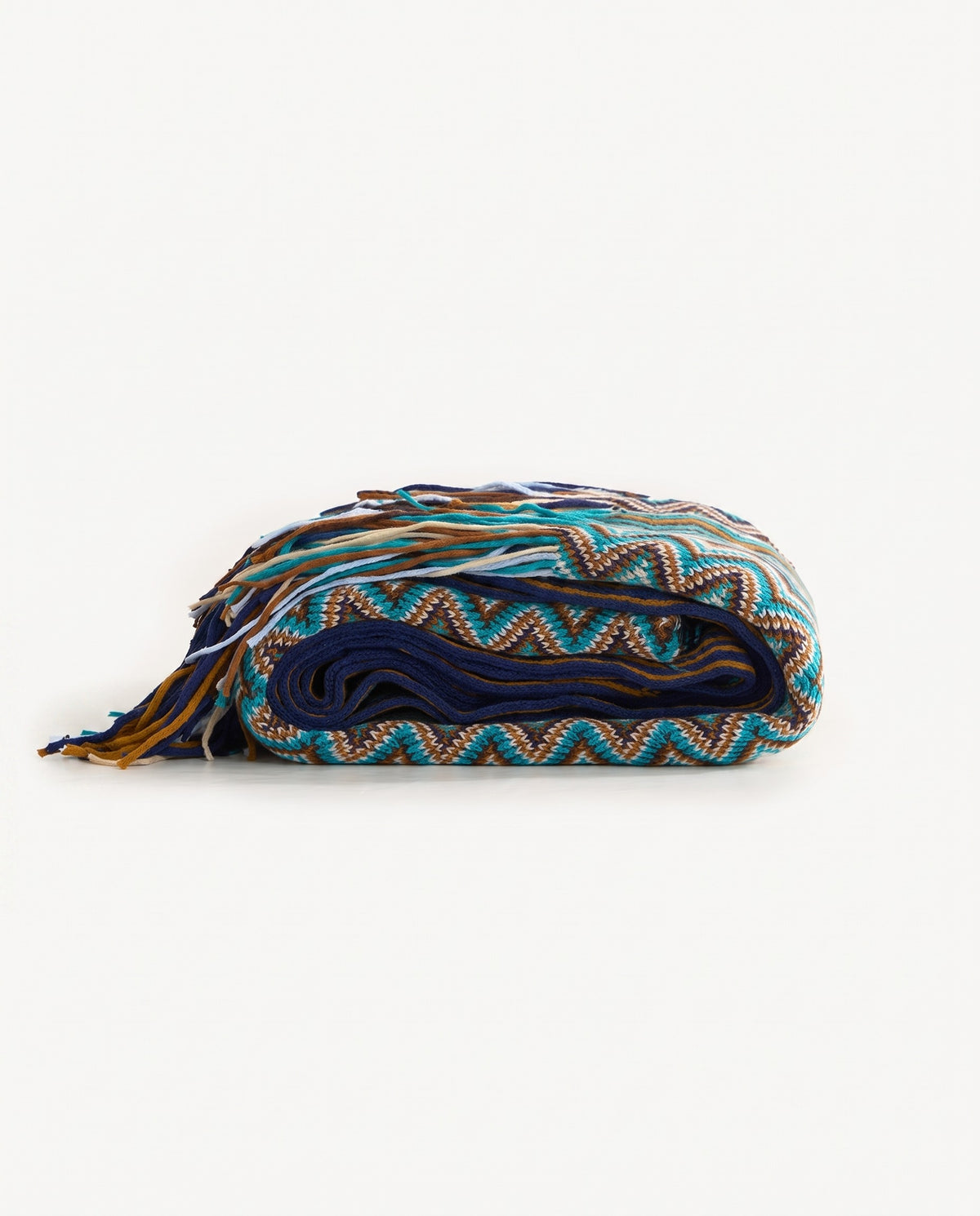 Zigzag Knit Throw Blanket | Soft Warm Handfeel