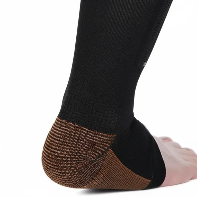 Zip Up Compression Socks with Side Zipper and Open Toe, 20 to 30 mmHg, view 5