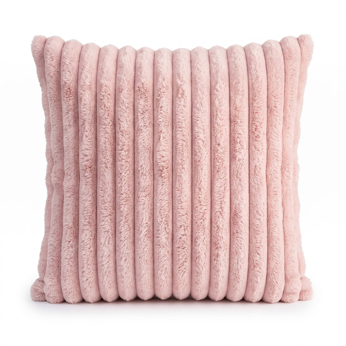 Soft Ribbed Accent Cushion | Plush Texture, 5 Colors