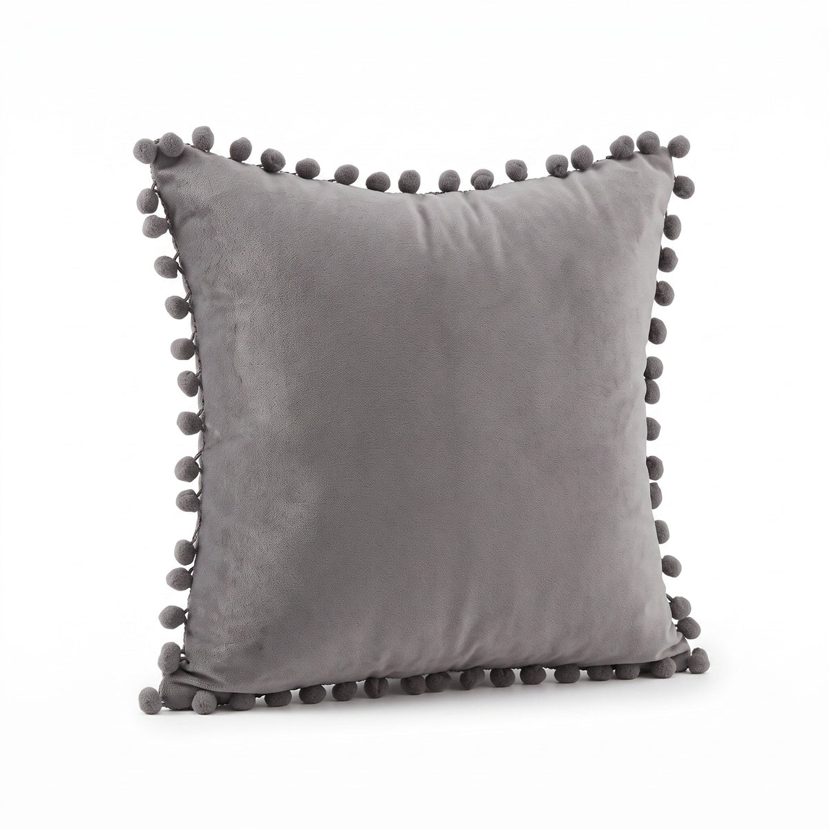 Scandinavian Accent Cushion | Pom Pom Trim, 4 Colors